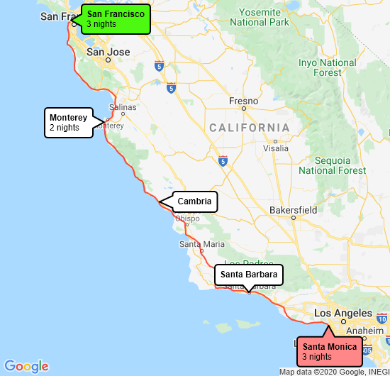 Pacific Coast Highway Map Coloring Page For Kids Fun Printable Activity Map Pacific Coast Highway 